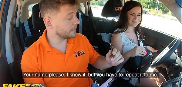  Fake Driving School Teen Learner Little Eliss Has Serious Blowjob Skills